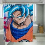 mad face goku dragon ball shower curtains 0
