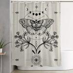 magical moth shower curtain 0