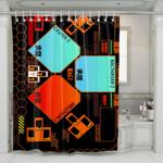 mainboard of evangelion machine system shower curtains 0