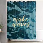 make waves in gold shower curtain 0