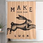 make your own luck coral shower curtain 0