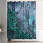 malachite glitter stone and ink abstract gem glamour marble shower curtain 0