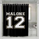 malone twelve nfl jersey shower curtains 0