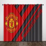 manchester united football club curtains pattern blackout window drapes 0