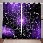 mandala blackout curtain purple mandala window curtain flower pattern curtain window decoration blackout window curtains 100 polyester 41 7 107 9 0