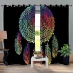 mandala dreamcatcher colored feathers living room curtains native dream blackout window curtains 100 polyester 417 1079 0