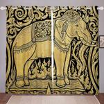 mandala elephant indian tradition window curtain namaste elephant blackout window curtains 100 polyester 41 7 107 9 0