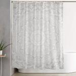 mandala soft gray shower curtain 0
