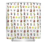 mario characters in watercolor shower curtain 0
