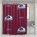 maroon colorado avalanche pattern shower curtains 0