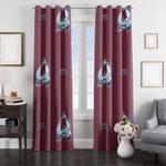 maroon colorado avalanche pattern window curtain 0