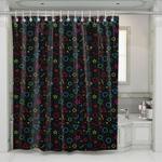 marvel dust pattern lines shower curtains 0