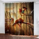 marvel spiderman curtains blackout window treatments drapes for room decor 0