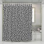 maze vector monochrome shower curtains 0