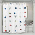 memphis minimalist geometric pattern shower curtains 0