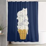 meowlting shower curtain 0