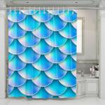 mermaid tail holographic shower curtains 0