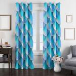 mermaid tail holographic window curtain 0