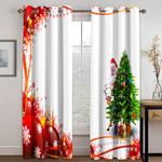 merry christmas curtains blackout window treatments drapes for room decor 0