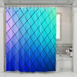 metal gradient minimalist square pattern shower curtains 0