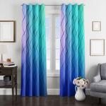 metal gradient minimalist square pattern window curtain 0