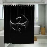 metal logo iron fist marvel shower curtains 0