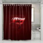 metal red blood tampa bay buccaneers shower curtains 0