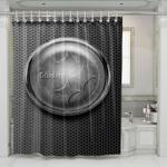 metal steelers logo grey nfl shower curtains 0