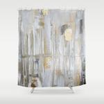 metallic abstract shower curtain 0