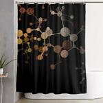 metallic molecule shower curtain 0