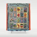 mexican bingo loteria shower curtain 0