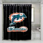 miami dolphins nfl icon 1 shower curtains 0
