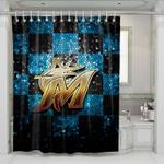 miami marlins new logo shower curtains 0