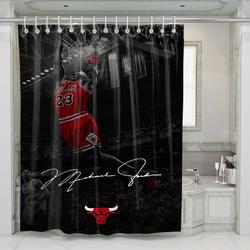 Michael Jordan Dunk Signature 1 Shower Curtain Set For Bathroom Decor Gift For Friends