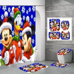 mickey minnie christmas bathroom sets shower curtain sets 0