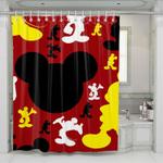 mickey mouse silhouette shower curtains 0