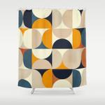 mid century abstract shapes fall winter 1 shower curtain 0