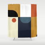 mid century abstract shapes fall winter 4 shower curtain 0