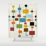 mid century modern art 1 3 shower curtain 0