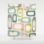 mid century modern shapes buyart shower curtain 0