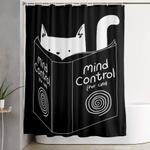 mind control 4 cats shower curtain 0