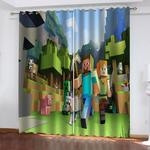 minecraft curtains blackout window treatments drapes for room decoration 0