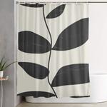 minimal plant shower curtain 0