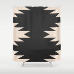 minimal southwestern charcoal shower curtain 0