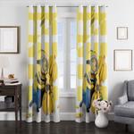 minion and banana window curtains 0