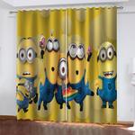 minions curtains cosplay blackout window drapes room decoration 0