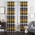 minnesota vikings tartan pattern window curtain 0