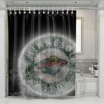 minnesota wild logo freezing shower curtains 0