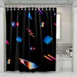 mirror aesthetic gradient shape shower curtains 0