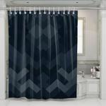 mirror blue square pattern shower curtains 0